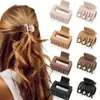Set de Cuatro Piezas de Pinzas Cuadradas Transfronterizas con Pintura de Goma, Pasador Pintado a Mano, Pinza de Tiburón para el Cabello, Venta al por Mayor de Accesorios para el Cabello