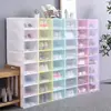 Caja de Zapatos Transparente a Prueba de Polvo Almacenamiento Venta al por Mayor Plástico Caja de Almacenamiento para Artículos Domésticos Tipo Cajón Caja de Exhibición Colección de Tenis