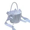 176 Cesta Feliz Celebração de Casamento Cesta de Flores Estilo Ocidental Flor de Casamento Flor para Crianças Cesta de Flores Pequena de Mão Cesta de Flores Pequena Pérola Branca