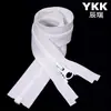 YKK Personalizado Nº. Zíper de resina com 5 dentes, de ponta aberta e cabeça única, adequado para jaquetas de pluma, casacos acolchoados de algodão e agasalhos.; produção personalizada com base em amostras fornecidas