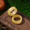 Anel de Corrida Anel Cristal Natural Acessórios de Jade Anel de Mão Masculino e Feminino Anel Retrô Venda por Atacado