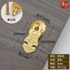 Chengyu Estilo Chino Nuevo Manija Pequeña para Puerta de Armario Ruyi Manija de Cajón Cobre Puro Herrajes de Cobre Manija de Caja de Joyería Ferretería para Muebles