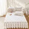 Comércio Exterior Transfronteiriço Conjunto de Três Peças Saia de Cama Lavada Capa de Edredom Única Estilo Princesa Renda Colcha Venda Quente para Transmissão ao Vivo Universal para Todas as Estações