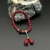 Pulsera de Calabaza Fu Lu de Cinabrio de Mineral Crudo Bajo Contenido Arena Oro Morado Regalo para Mujer 2025 Nuevo Estilo Joyería Pulsera al por Mayor