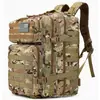 Mochila Tática Militar Popular 3P para Homens, Grande Capacidade para Acampamento ao Ar Livre, Caminhada, Montanhismo, Motocicleta, Mochila de Viagem 45L