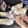 Verano 2025 Nuevo Nicho Dulce y Fresco Dos Usos Casual Suela Gruesa Mary Jane para Mujer Venta Directa de Fábrica Zapatos Mary Jane