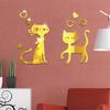 JM3182 gato amor Adesivos de espelho quarto quarto sala de estar decoração de casa adesivos de parede geladeira banheiro layout atacado
