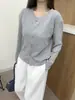 Nueva colección de otoño: Cárdigan de punto de cachemira versátil y elegante con un diseño simple de estilo coreano, que presenta un cuello redondo y mangas largas