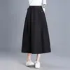 Elegante falda midi de línea A reversible para mujer, nueva colección otoño 2026, de cintura alta, que cubre las caderas, elegante, versátil, falda de paraguas