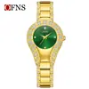Reloj Popular Transfronterizo Ofns, Reloj de Diseño Impermeable de Moda de Lujo Ligero, Reloj de Cuarzo de Alta Gama de Lujo para Mujer Incrustado con Diamantes