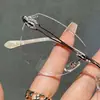 Gafas de Miopía sin Montura Cortadas en Diamante Estilo Ojo de Gato para Mujer, Graduación Personalizable, Aspecto Natural, Monturas de Gafas de Alta Gama
