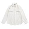 Camisa de manga larga de color liso para hombre, nueva camisa de comercio exterior de primavera y otoño de 2025, talla grande, informal, holgada