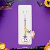 Amazon Halloween Llavero Colgante de Terror Calavera Fantasma Dibujo Animado Calabaza Gato Colgante para Bolsa Lanyard