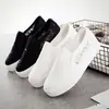 Zapatos de Lona Versátiles Nuevos Bai Zhenhe Primavera y Otoño para Mujer, Zapatos de Malla sin Cordones, Zapatos Casuales de Encaje Transpirables Frescos con Plataforma