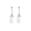 Pendientes Largos de Perla con Forma de Gota de Agua para Mujer, Lujo Accesible y Pendientes de Gama Alta, Aguja de Plata S925, Pendientes Franceses de Moda