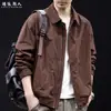 Chaqueta Casual Moderna para Hombre, Nueva Chaqueta Delgada para Primavera y Otoño 2026 con Cuello de Solapa, Corte Holgado, Ropa para Hombre de Tallas Grandes