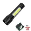 Linterna mini recargable por USB de luz potente, linterna con zoom de larga duración y luz potente, linterna portátil para exteriores súper brillante, venta al por mayor