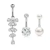 Conjunto de 18 peças de aço inoxidável + cobre com zircônia embutida, studs labiais de fundo plano, studs para orelha de 0,8 mm, studs para cartilagem da orelha, joias para piercing em estoque