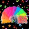 Lantejoulas Estrela Recortada Cor Fluorescente para Nail Art Saco de 2g Verão Super Quente Estrela de Cinco Pontas Recortada Joias de Unha com Lantejoulas