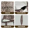 Bolso de Lona Europeo y Americano Estampado de Leopardo Nuevo de Moda Bolso de Hombro Único para Mujeres Estudiantes Versátil Coreano Ins Súper Popular Bolso de Compras