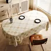 Venta al por mayor del fabricante: Mantel Estilo Wabi-Sabi, Impermeable al Aceite, Resistente al Calor, Lavable, Ambiente de Lujo Sencillo, Mantel Rectangular de PVC para Mesa de Café