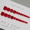 -Parche para Uñas de Pie de Verano Diamante Rojo Uña Portátil Parche para Uñas de Pie Uñas Terminadas Blanqueamiento Manicura Mayoreo
