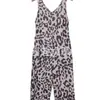 En stock Verano 2023 nuevo estampado sexy Calle Mujer estampado de leopardo sin mangas holgado mono de dama