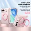 Concha e película integradas, adequado para suporte rotativo iPhone Duo, capa de telefone magnética de 360 graus, capa protetora dobrável Apple, para vendas transfronteiriças