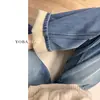 Calça Jeans Feminina Cintura Alta Inverno Forrado De Lã Grossa Plus Size Menina Gordinha Solta Emagrecimento Estreita Em Forma De Pêra Calças De Perna Larga