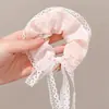 Diadema de Cinta Rosa Dulce Estilo Ballet con Lazo, Cuerda para el Cabello de Cuadros Florales Elegante, Goma para el Cabello para Mujer