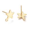 Brincos pequenos de aço inoxidável estrela Lua brincos pequenos acessórios para joias DIY