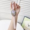 Correa de Metal para Perro de Cuero Nappa, Correa de Reloj Adecuada para Apple 5678910 Generaciones, Huawei Gt5 Fit4, Xiaomi, Pulsera Samsung