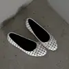 Zapatos Planos de Pelo de Poni con Lunares que Aumentan 3 cm de Altura para Mujer, Boca Baja y Lazo, Suela Plana, Nuevo Estilo Slip-On Primavera 2026
