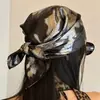 2026 Pañuelo de Cabeza Líquido Verano Nuevo Estilo Milenio Chica Popular Bufanda Cuadrada Moda Bufanda de Seda Top Tubo Retro Calle Principal Pañuelo de Cabeza