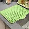 Alfombrilla de silicona para drenaje de encimera de cocina, desviador para fregadero, alfombrilla secadora de frutas y verduras, alfombrilla para ollas, alfombrilla aislante