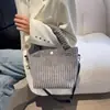 Bolsa Cruzada Pequeña de Pana y Felpa Estilo Coreano Ins para Otoño e Invierno, Bolso Tote Versátil para Mujer 2025 Otoño e Invierno