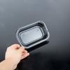 Lonchera desechable negra de CPET resistente a altas temperaturas de 200 grados, caja de embalaje para alimentos apta para uso alimentario y apta para horno