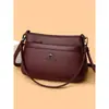 Bolso Cruzado de Cuero Suave de Gran Capacidad, Nuevo, Elegante y Versátil, de Gama Alta, para Madres y Abuelas de mediana edad