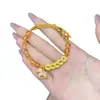 Pulsera de Cinco Emperadores de Imitación Oro Caballo de Madera Torre de Citrino Pulsera de Cristal para Mujer Nueva Cuerda Hecha a Mano para Novia en el Año de Nacimiento
