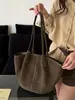Bolso de mano casual de gamuza 2026 nuevo vintage piel de vaca esmerilada bolsa grande para el hombro para mujer bolso de hombro casual para el día a día
