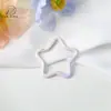 Liga Estrela de Cinco Pontas Macaron Gradiente Fivela de Mola Pingente de Chaveiro Acessórios Pintados DIY Chaveiro Gradiente