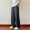 Pantalones holgados de hombre estilo americano 2026 nueva marca de moda rectos holgados de pierna ancha versátiles casuales largos pantalones de vestir para hombre