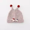 Chapéu de Lã para Bebê Outono e Inverno Super Fofo Bola de Pelo Pequeno Tentáculo Chapéu Pulôver Chapéu de Tricô para Bebê Recém-nascido Inverno