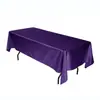 Suministrado directamente del fabricante, Mantel rectangular de color sólido brillante satinado de alta gama para banquetes de hotel y eventos de boda