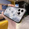 Ventas Directas Transfronterizas Corazón Azul Nube Funda para iPhone 16 de Acrílico Apple 17Pro Cubierta Protectora Magnética