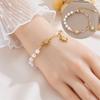 Pulseira Meichen, Estilo Europeu e Americano, Cor Dourada 18K, Não Desbota, Simples e Versátil para Mulheres, Estilo Ins, Personalizada, Moderna, Luxo Leve, Joias Transfronteiriças