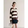 Top de punto fino, elegante y holgado para mujer, perfecto para otoño, con un ambiente de alta gama y relajado. Nuevo estilo 25723