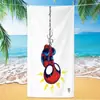 Toalla de playa Marvel Spider-Man de exportación transfronteriza, microfibra ultrafina, doble cara, absorbente, toalla de baño de playa de dibujos animados para niños