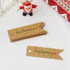 100 piezas precio cuero de vaca vintage comercio exterior cola de milano feliz navidad etiqueta de decoración de embalaje navideño listado