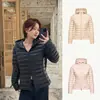 Chaqueta acolchada con capucha transfronteriza de plumón de pato blanco al 90% para mujer, moda de invierno 2026, ligera, adelgazante, cálida y casual